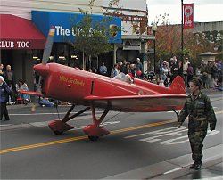 Red Barron type airplane in the parade