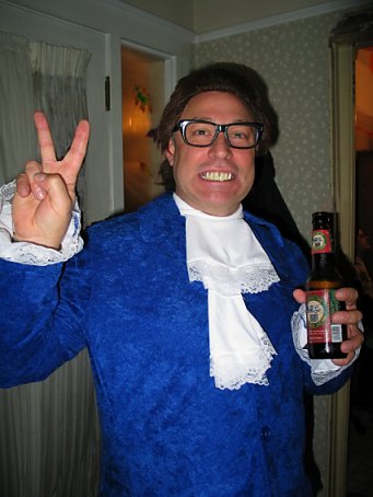 halloween costume: Austin Powers and a beer
