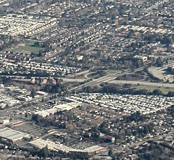 Sand Hill Road, Menlo Park, California - aerial photo