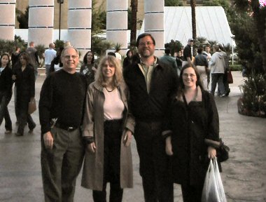 four people standing in front of Bally's hotel, las vegas