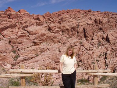woman in front of Red Rock, las vegas