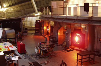 Glass furnaces inside the Tacoma Glass Museum