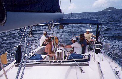 sail boat underway