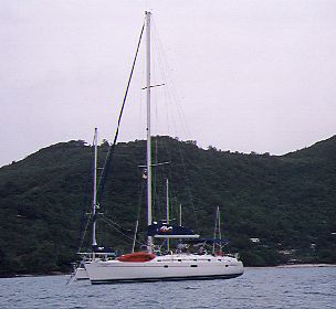 yacht Wind Seeker at anchor